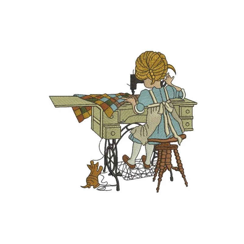 Preview of the 'Sewing is my Hobby' embroidery design showcasing intricate stitching patterns for crafters.