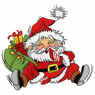 Santa near chimney 2 embroidery design - Embroidery Design