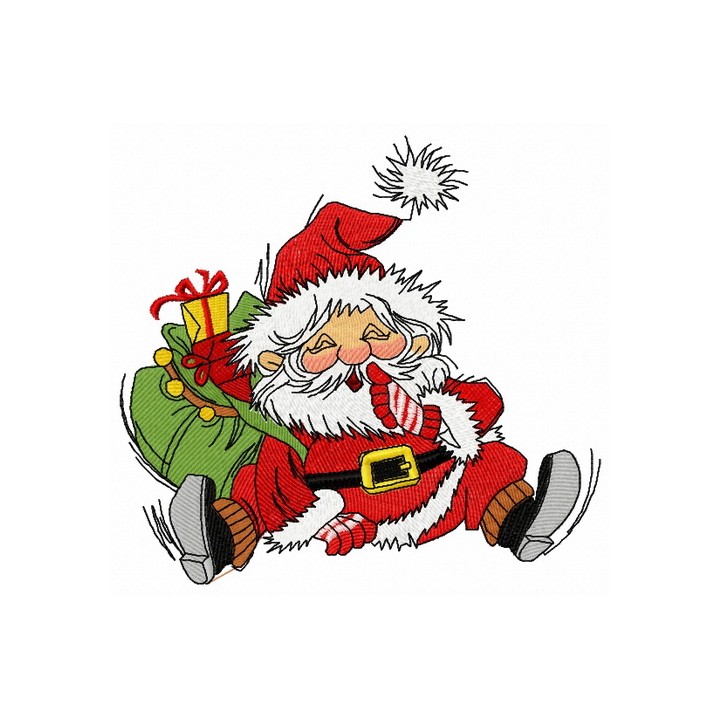 Santa near chimney 2 embroidery design - Embroidery Design