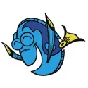 Dory 4 embroidery design featuring a vibrant underwater scene inspired by Finding Nemo.