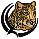 Cheetah 6 embroidery design showcasing a detailed stitched motif of a cheetah, ideal for creative projects.