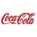 Coca-Cola wordmark logo embroidery design showcasing the iconic text in vibrant red and white, perfect for various projects.