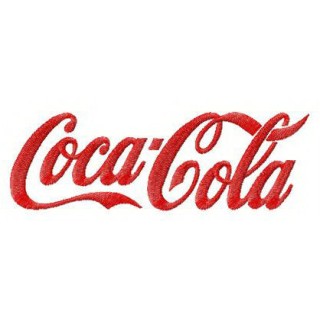 Coca-Cola wordmark logo embroidery design - Embroidery Design