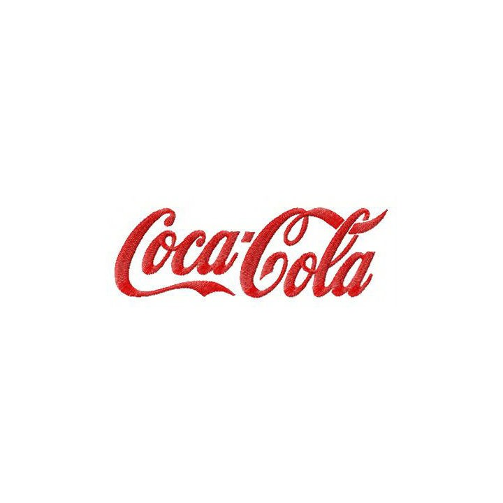 Coca-Cola wordmark logo embroidery design - Embroidery Design