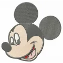 Mickey Mouse happy muzzle embroidery design showcasing a cheerful motif for stitching on various fabric items.