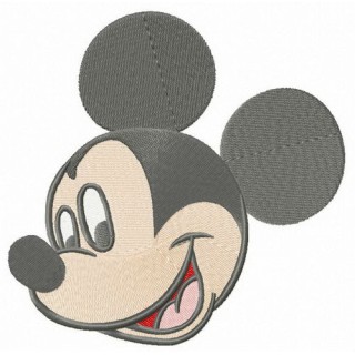 Mickey Mouse happy muzzle embroidery design - Embroidery Design