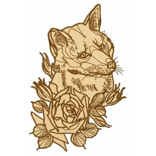 Cunning fox embroidery design - Embroidery Design