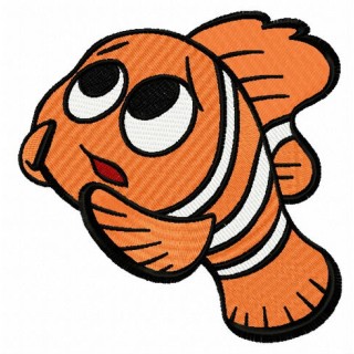 Nemo scared embroidery design - Embroidery Design