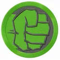 Embroidery design of Hulk's fist, featuring bold stitching patterns ideal for apparel and accessories.