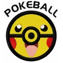 Pikachu pokeball embroidery design showcasing a vibrant and playful stitching pattern for fans of Pokemon.