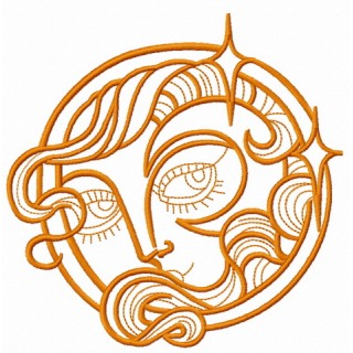 Fairy sun 2 embroidery design - Embroidery Design