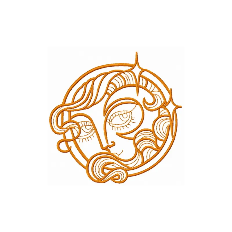 Fairy sun 2 embroidery design showcasing a whimsical sun motif, perfect for adding charm to various fabric projects.