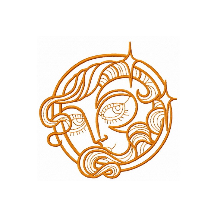 Fairy sun 2 embroidery design - Embroidery Design