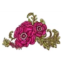Preview of a pink peonies embroidery design showcasing delicate floral motifs for creative stitching projects.