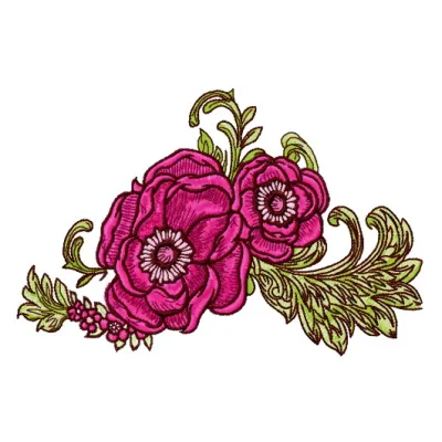 Preview of a pink peonies embroidery design showcasing delicate floral motifs for creative stitching projects.