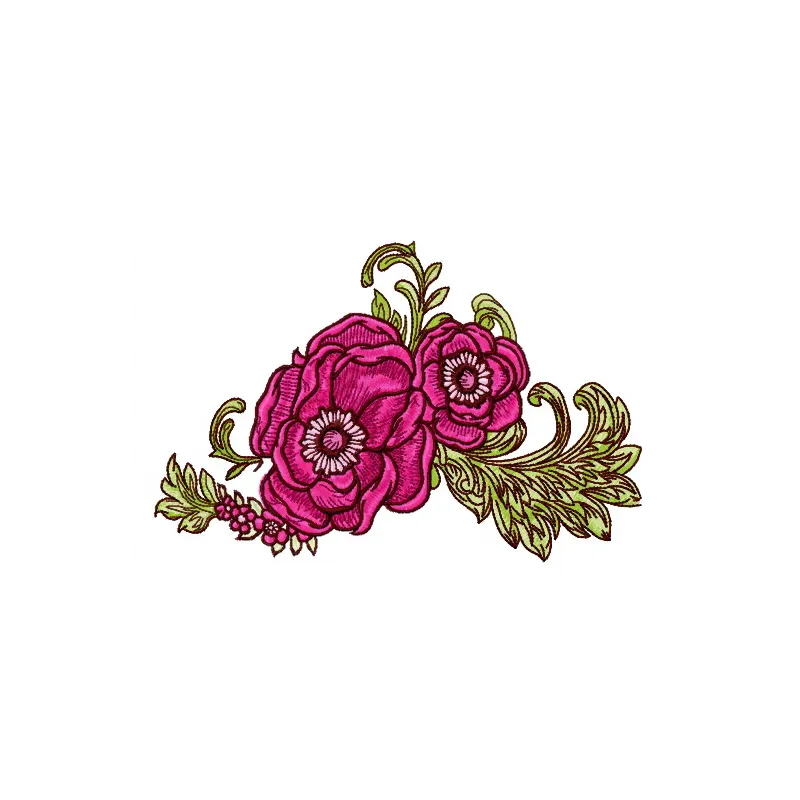 Preview of a pink peonies embroidery design showcasing delicate floral motifs for creative stitching projects.