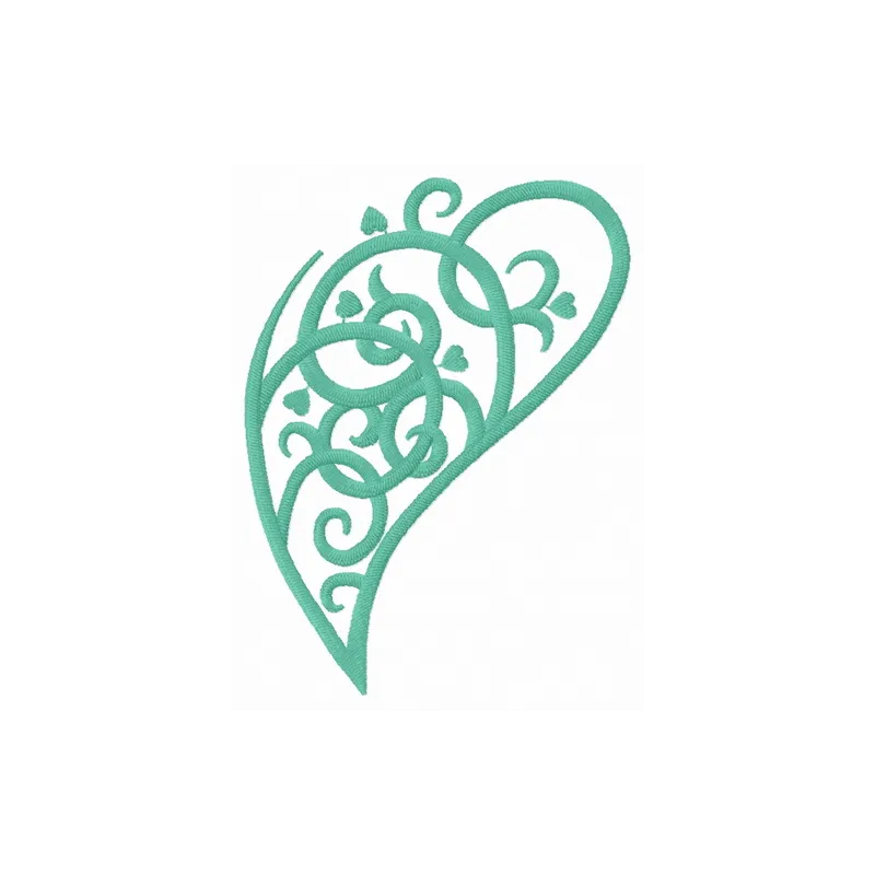 Preview of swirl fancy leaf embroidery design, an elegant ornament pattern for stitching on various fabrics.