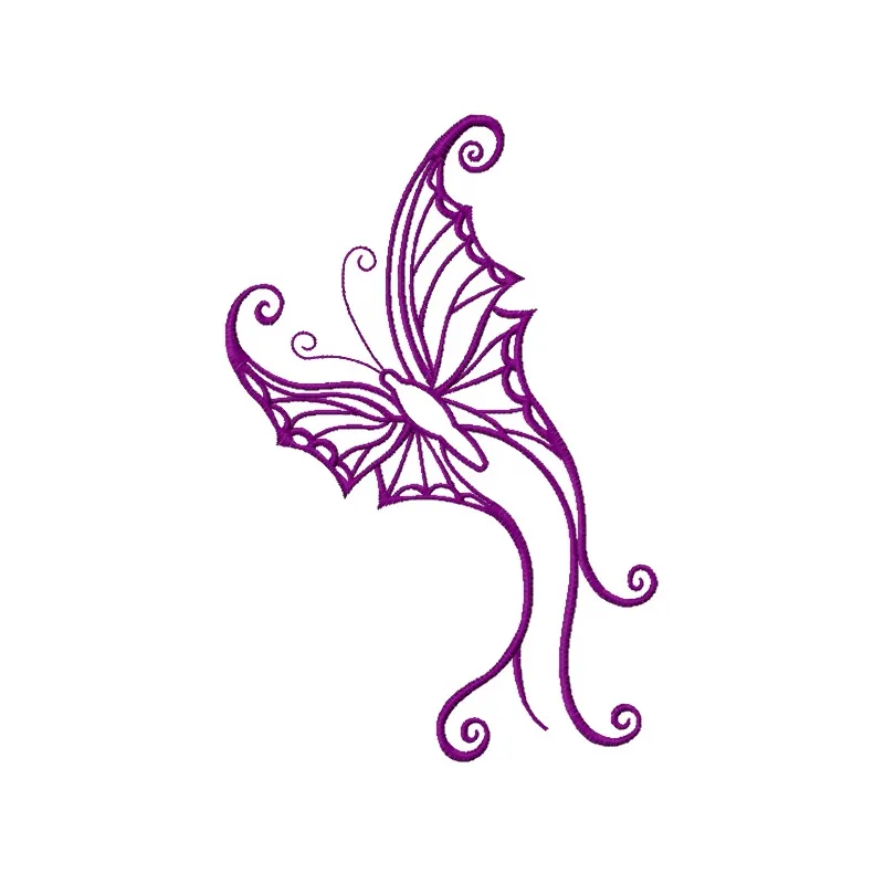 Preview of the Butterfly Flutters 2 embroidery design showcasing intricate stitched motifs of butterflies.