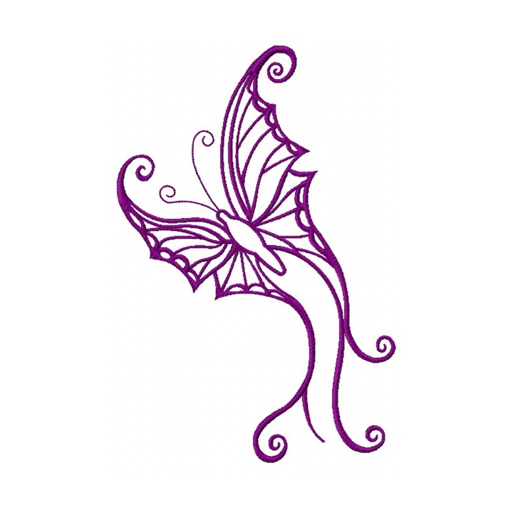 Butterfly flutters 2 embroidery design - Embroidery Design