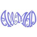 All Mad embroidery design inspired by Alice in Wonderland featuring whimsical characters and motifs.
