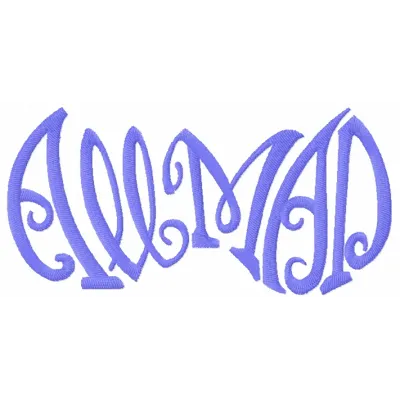 All Mad embroidery design inspired by Alice in Wonderland featuring whimsical characters and motifs.