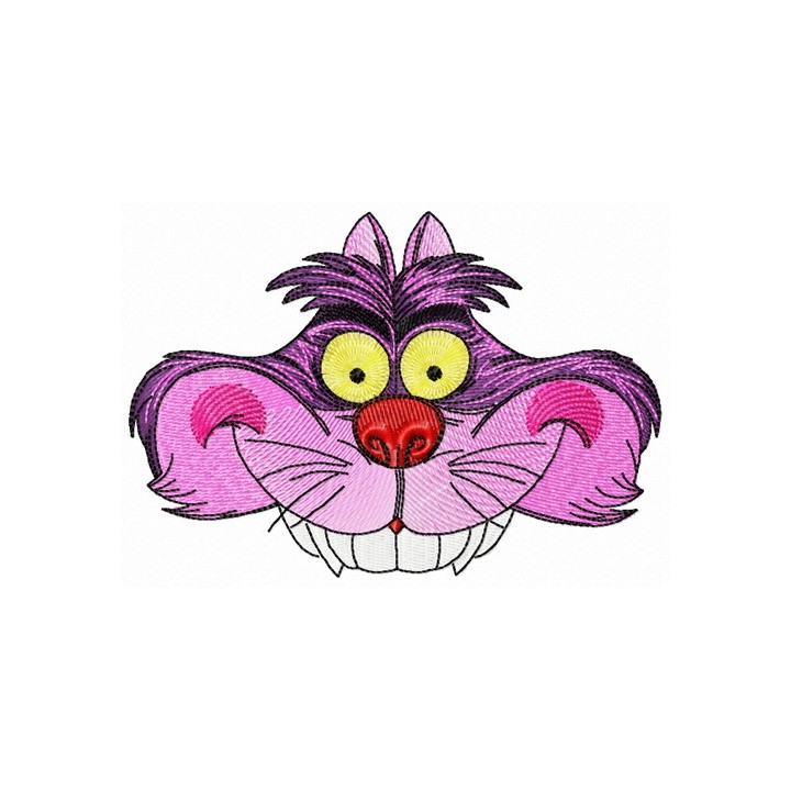 Cheshire cat hat embroidery design - Embroidery Design