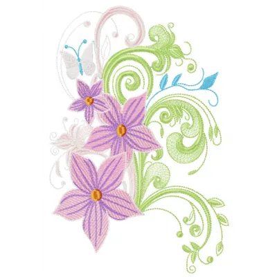 Preview of the Magic Bouquet embroidery design featuring vibrant floral motifs for creative stitching projects.