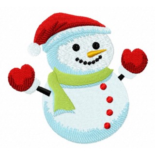 Hooray! Snowman embroidery design - Embroidery Design