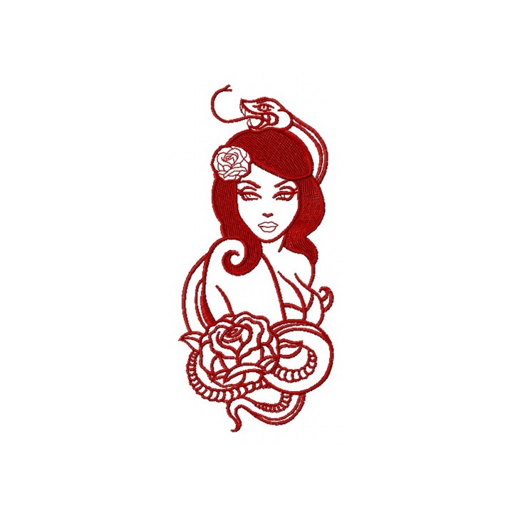 Serpent mistress 2 embroidery design - Embroidery Design