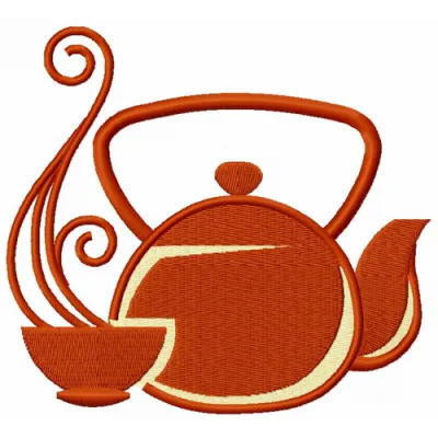 Preview of the Oriental Tea Time 2 embroidery design featuring intricate motifs for kitchen and cooking projects.