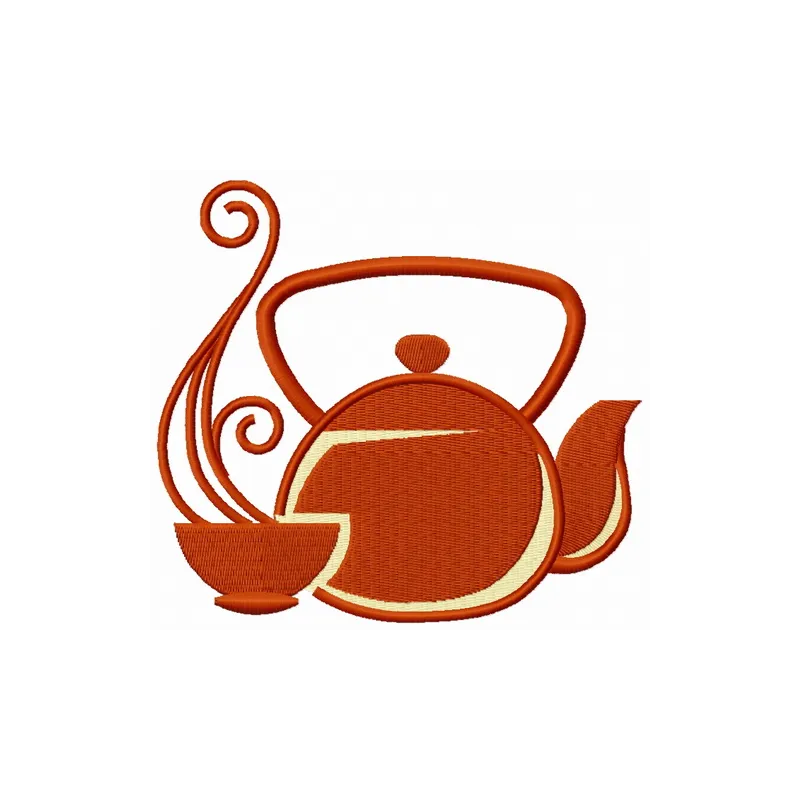 Preview of the Oriental Tea Time 2 embroidery design featuring intricate motifs for kitchen and cooking projects.