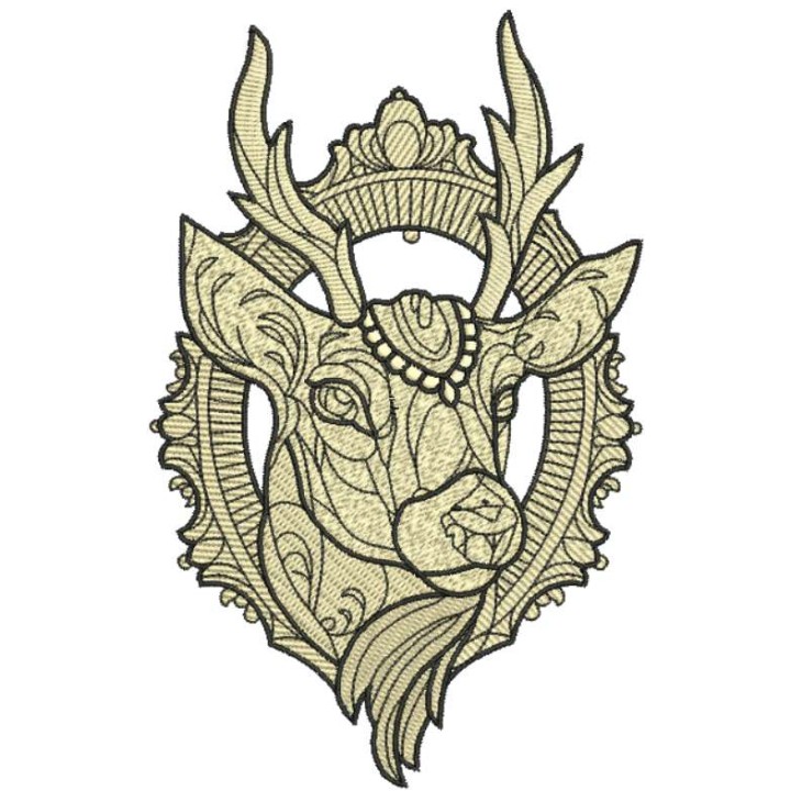 Deer head embroidery design - Embroidery Design