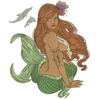 Modern Ariel embroidery design - Embroidery Design