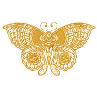 Sad eyes butterfly embroidery design - Embroidery Design