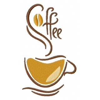 Coffee cup 16 embroidery design - Embroidery Design