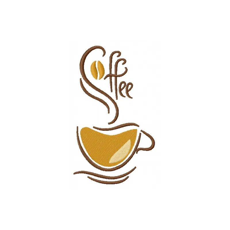 Preview of the Coffee Cup 16 embroidery design featuring a cozy cup motif, perfect for embellishing kitchen towels or t-shir…