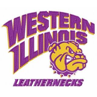 Western Illinois Leathernecks logo embroidery design - Embroidery Design
