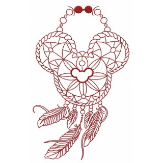 Mickey Mouse dreamcatcher 2 embroidery design - Embroidery Design
