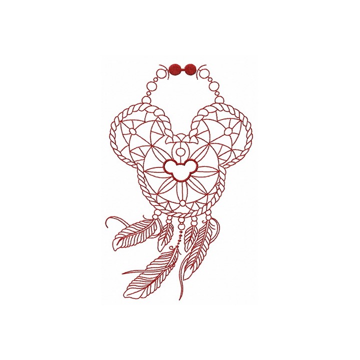 Mickey Mouse dreamcatcher 2 embroidery design - Embroidery Design