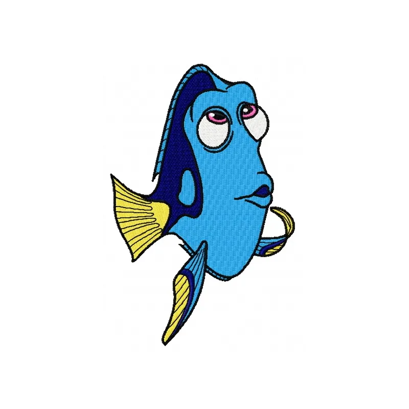 Preview of the Dory 3 embroidery design from the Finding Nemo collection, showcasing vibrant colors and intricate details.