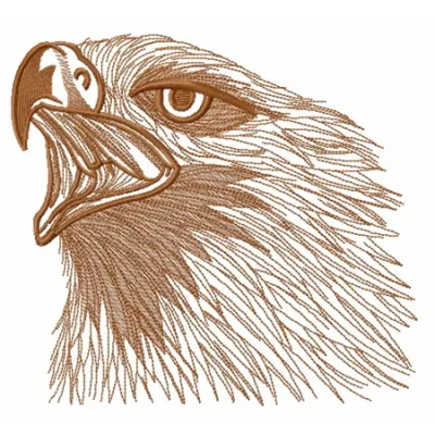 Wild eagle 2 embroidery design featuring a majestic bird in flight, ideal for stitching on apparel and home decor.