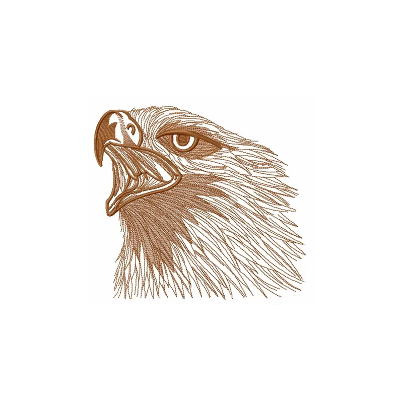 Wild eagle 2 embroidery design featuring a majestic bird in flight, ideal for stitching on apparel and home decor.