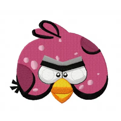 Preview of the Angry Bird Red embroidery design suitable for various stitching projects.