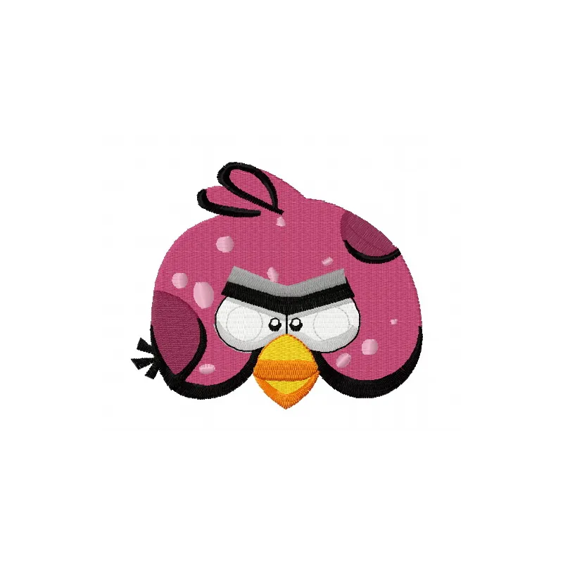 Preview of the Angry Bird Red embroidery design suitable for various stitching projects.