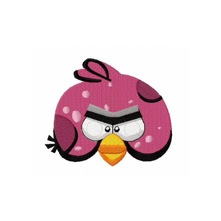 Angry bird red embroidery design - Embroidery Design