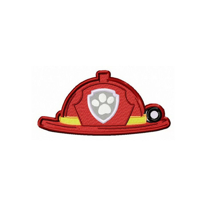 Fireman's helmet embroidery design - Embroidery Design