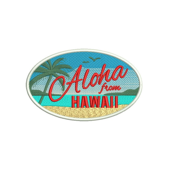 Aloha from Hawaii embroidery design - Embroidery Design