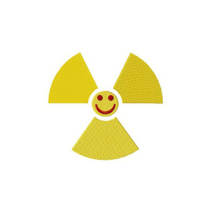 Chernobyl smile logo embroidery design - Embroidery Design