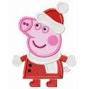 Pig Santa embroidery design featuring a festive pig character, perfect for holiday-themed projects and gifts.