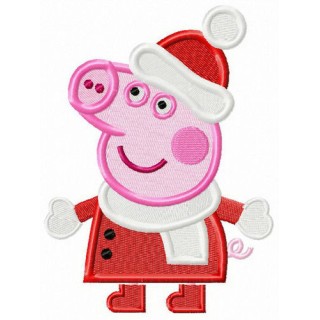 Pig Santa embroidery design - Embroidery Design
